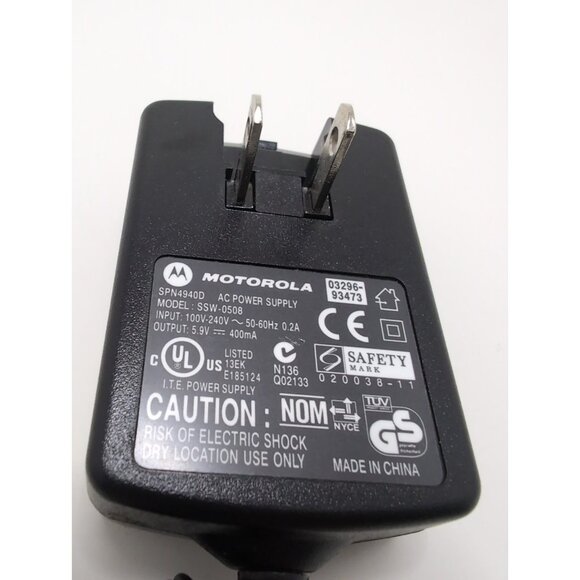 Motorola AC Power Supply 5.9V 400mA Adapter SSW-0508 Genuine OEM - Picture 2 of 4